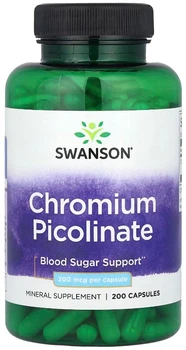 Хром пиколинат Swanson Chromium Picolinate 200 mcg 200 сaps