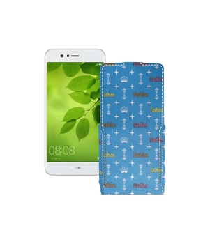 Чохол-флип з екошкіри для телефону Huawei Nova 2 Plus Фешн блакитний