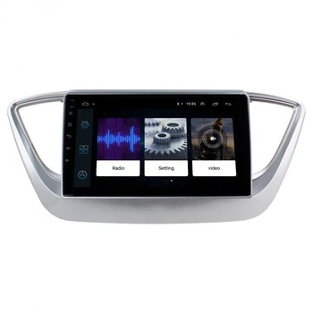 Штатная магнитола Lesko для Hyundai Solaris II 2017-2020 экран 9" 2/32Gb/ Wi-Fi GPS