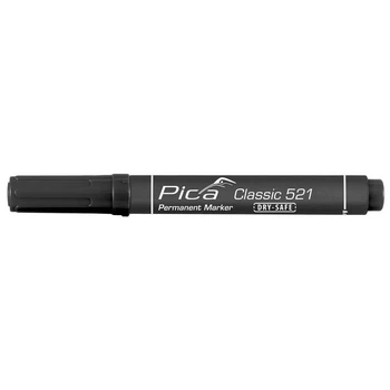 Маркер Pica перманентный Chisel tip, 521/46, со скошенным носиком, черный (521/46)