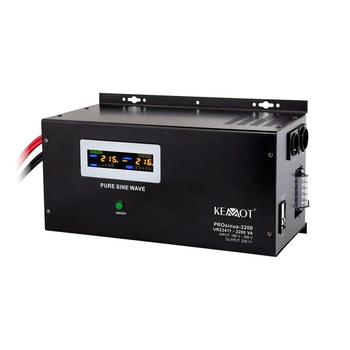 Источник бесперебойного питания (ИБП) 1600/2200W 12v Kemot PROsinus 2200 (Черный) (URZ3411)