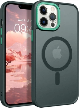 Противоударный чехол Space MagSafe iPhone 13 Pro Max (матовый) Green (37924-08)