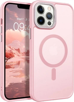Противоударный чехол Space MagSafe iPhone 15 Pro (матовый) Pink (37930-31)