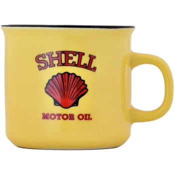 Чашка керамическая Shell Motor Oil Ретро 320 мл Желтая