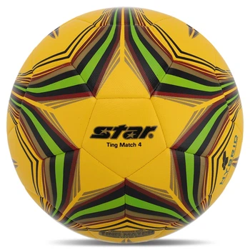 Мяч футбольный STAR TING MATCH 4 HYBRID SB3154C-05 №4 PU желтый-салатовый