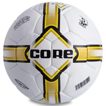 Мяч футбольный CORE BRILIANT SUPER CR-009 №5 PU белый-желтый