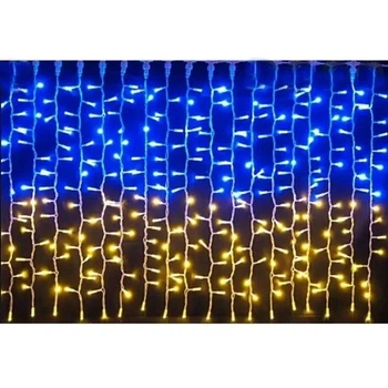 Гирлянда штора Флаг Украины 2*2м 160 LED DL желто-синяя Флаг Украины