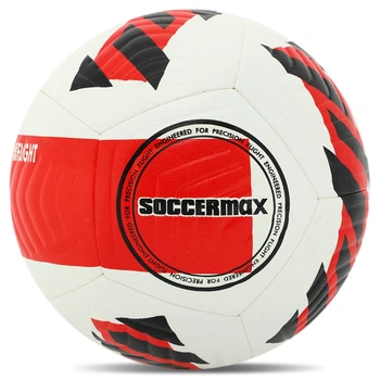 Мяч футбольный HYBRID SOCCERMAX FB-4367 №5 PU белый-красный