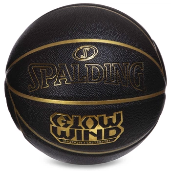 Мяч баскетбольный SPALDING 76992Y GLOW WIND №7 черный