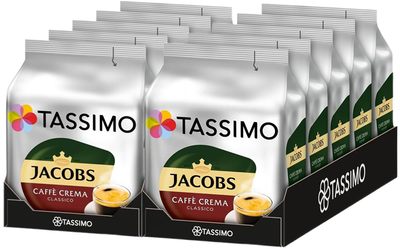 Кава в капсулах Tassimo Jacobs Caffe Crema BOX 10 упаковок по 16 капсул