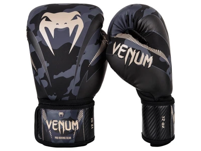 Рукавички боксерські VENUM Impact Boxing Gloves 12 унцій чорний/камуфляж (4152)