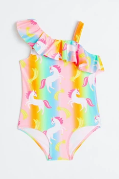 Купальник цельный разноцветный Эдинороги H&M 98-104см (4000985515)