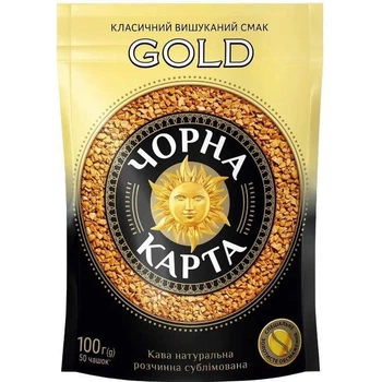 Кава розчинна Чорна Карта Gоld 100г