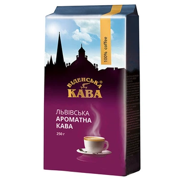 Віденська кава Львівська Ароматна Мелена 250г