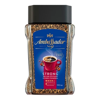Кава розчинна Ambassador Strong 190г