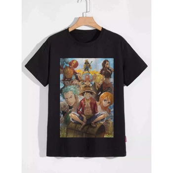 Футболка Ван Піс One Piece. All heroes and characters PG03657 goodreclama XL Чорний