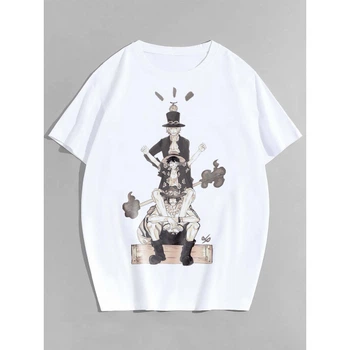 Футболка Ван Пис One Piece. Луффі і Ейс PG03655 goodreclama L Білий