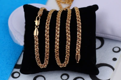 Цепь Xuping Jewelry круглый бисмарк 50 см 4 мм золотистая