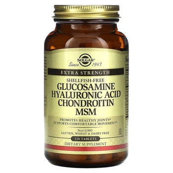 Хондропротектор Solgar Glucosamine Hyaluronic Acid Chondroitin MSM 120 таблеток (599125)
