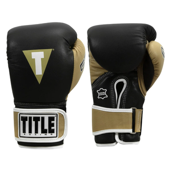 Снарядні рукавиці Title Boxing Gel World V2T Bag Gloves Black Gold White (GTWBGV2T-BK/OGD-M)