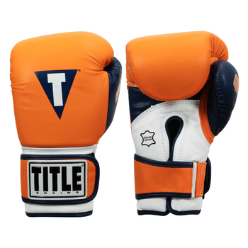 Снарядные перчатки Title Boxing Gel World V2T Bag Gloves Orange Navy (GTWBGV2T-ORNVWH-M)