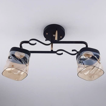 Люстра потолочная на 2 плафона Sneha (9968394870/2 BLACK+GOLD)