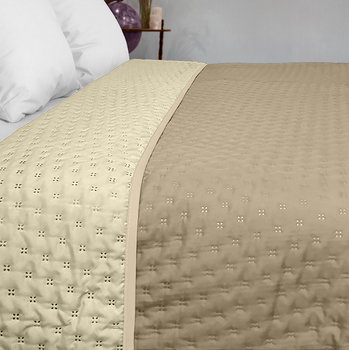 Покрывало паяное Zastelli Warm Sand/Vanilla Двустороннее 200х210 см (2100000286301)