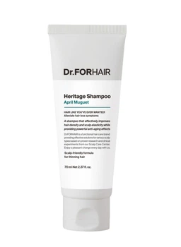 Антивозрастный шампунь для ослабленной кожи головы и тонких волос Dr.ForHair Heritage Shampoo April Muguet, 70 мл