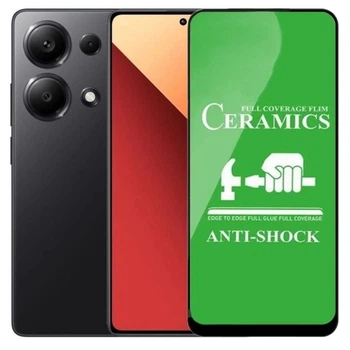 Защитное стекло-пленка Fiji Ceramics для Xiaomi Redmi Note 13 Pro полная проклейка черный