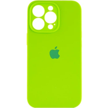 Чохол Fiji Silicone Case Full Camera для Apple iPhone 13 Pro Max бампер накладка із захистом камери Neon Green
