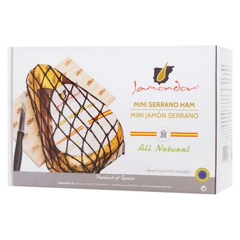 Хамон mini Serrano Jamondor з дошкою для нарізування і ножем 1 кг (18723434)
