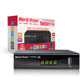 Эфирный Т2 ресивер цифровой тюнер World Vision T645D5