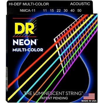 Струны DR Strings NMCA-11 Neon Multi-Color 11-50 Custom Light