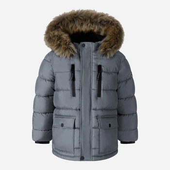 Дитяча зимова стьобана куртка для хлопчика Minoti 19coat51 41108JNR 92-98 см Сіра (5063025303780)