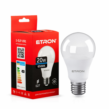 Світлодіодна LED лампа ETRON 20W A70 6500K E27 холодне світло