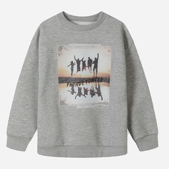 Дитячий теплий світшот для дівчинки Minoti 20fleece74 41407JNR 104-110 см Сірий (5063025365245)