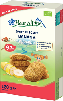 Дитяче печиво органічне Fleur Alpine BANANA (бананове) 120 г (5412916942056)