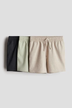 Шорти трикотажні зелені бежеві чорні 3шт H&M 110см (400098638)