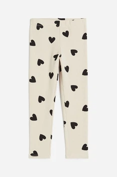 Легинсы бежевые в сердца H&M 128см (400098601)