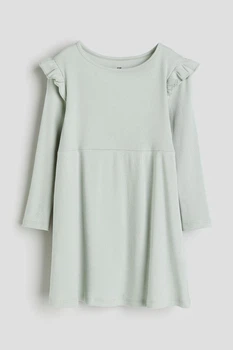 Платье из джерси в рубчик мятное H&M 134-140см (400098597)