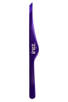 Пинцет скошенный профессиональный для бровей Zola Violet