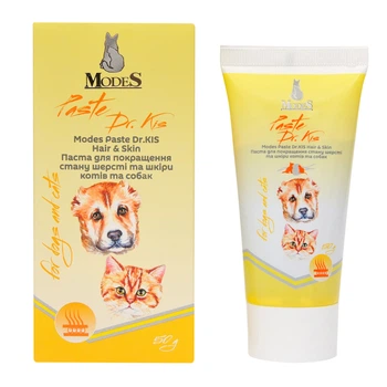 Паста Др. КИС ХеирСкин (Paste Dr.KIS Hair & Skin) для улучшения состояния шерсти и кожи кошек и собак 50 г, MODES