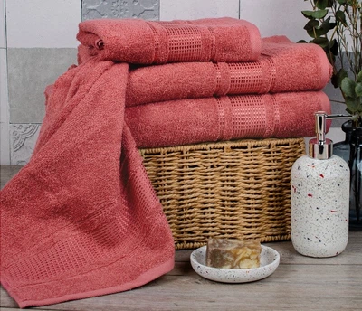 Махровое полотенце Аиша. Royal кораллового цвета-40Х70