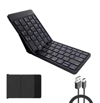 Беспроводная Bluetooth мини клавиатура B1505-EN-B для планшета, IPAD, ноутбука, телефона, складная портативная, Black