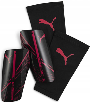 Футбольні щитки Puma Attacanto Sleeve 030887 03 M Чорні-рожеві (4099685704439)