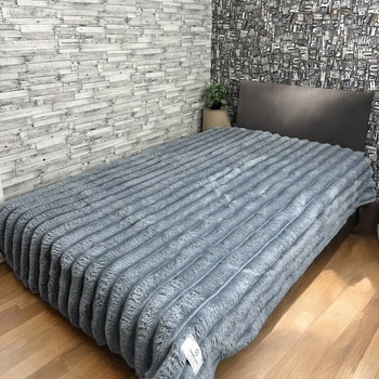 Плед Імператорський Шарпей 7 см Colorful Home Сіро-блакитний євро 200х220