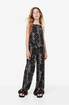 Топ H&M 271171054_black 146 Черный/Белый