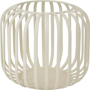 Lampion Home Styling Collection metalowy mały minimalistyczny kremowy (8720573881579)