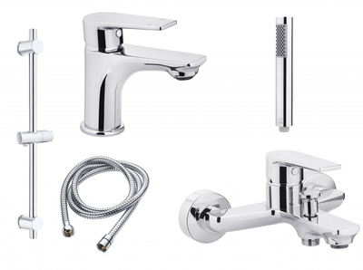 Набор смесителей PERLA HARRY (PBZ6103+PBZ6104+PSF1005+PSF2002+PSS1850) 106104-C
