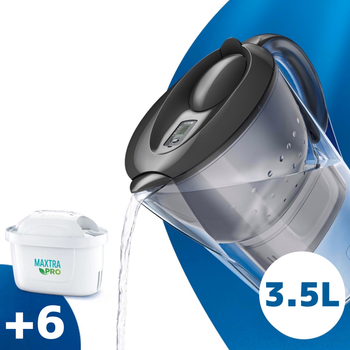 Фильтр для питьевой воды Brita Marella XL 3,5 л Черный + 6 картриджей Brita Maxtra Pro